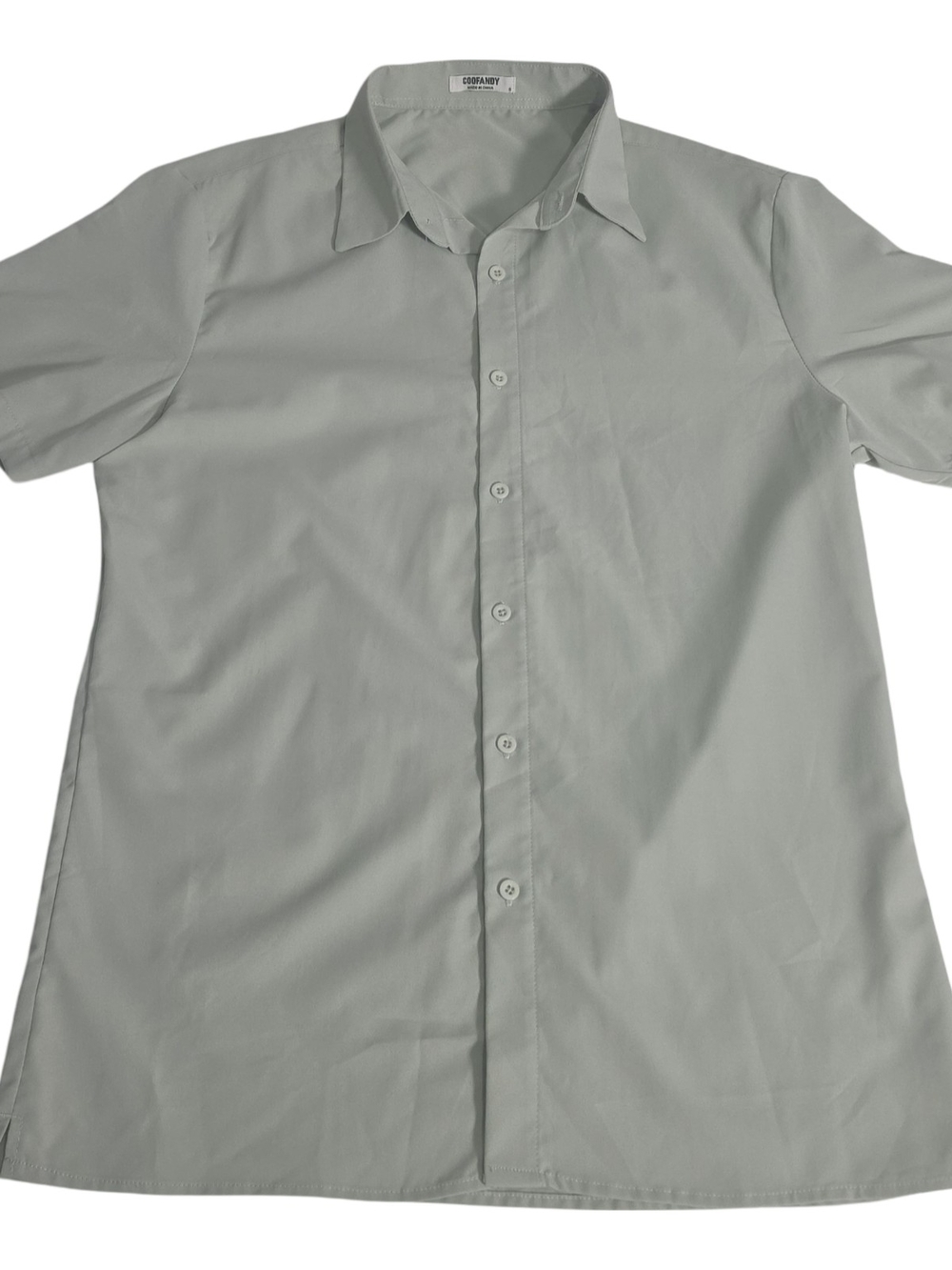 COOFANDY Men's Short Sleeve Button Up Shirt Sage Green Size Small
